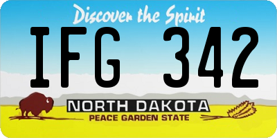 ND license plate IFG342