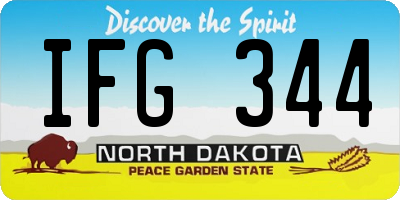 ND license plate IFG344