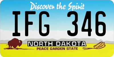 ND license plate IFG346