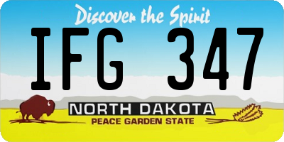 ND license plate IFG347