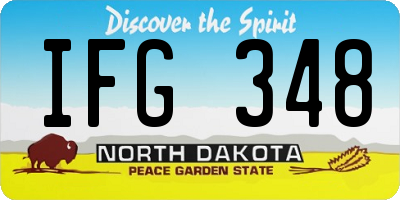 ND license plate IFG348