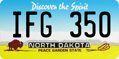 ND license plate IFG350