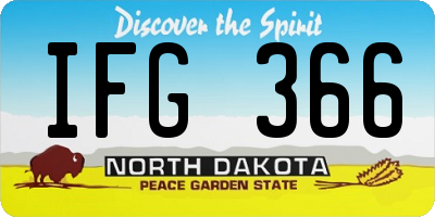 ND license plate IFG366