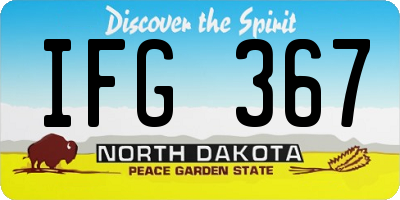 ND license plate IFG367