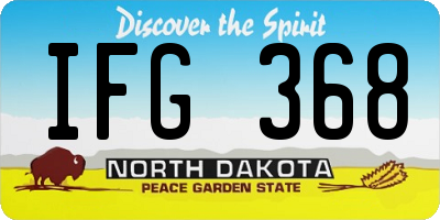 ND license plate IFG368