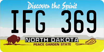 ND license plate IFG369