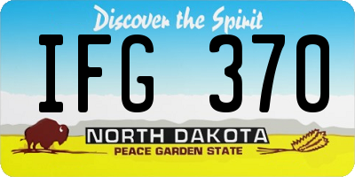 ND license plate IFG370