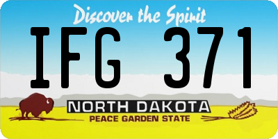 ND license plate IFG371
