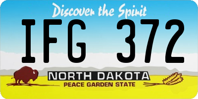 ND license plate IFG372