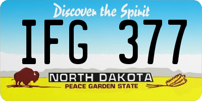 ND license plate IFG377