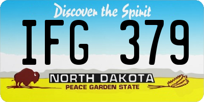 ND license plate IFG379