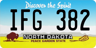 ND license plate IFG382