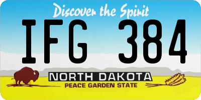ND license plate IFG384