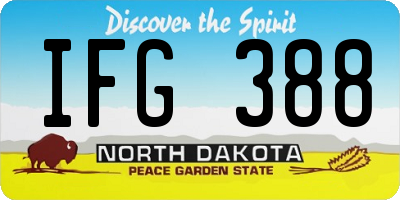 ND license plate IFG388