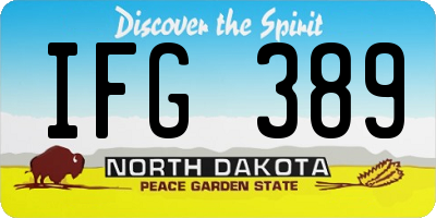 ND license plate IFG389