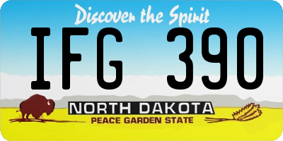 ND license plate IFG390