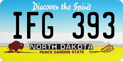 ND license plate IFG393