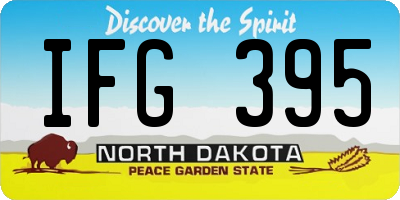 ND license plate IFG395
