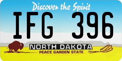 ND license plate IFG396