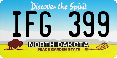 ND license plate IFG399