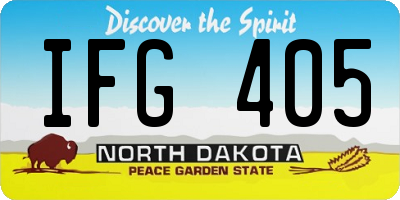 ND license plate IFG405