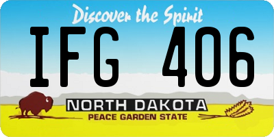 ND license plate IFG406