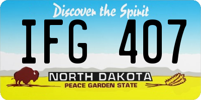 ND license plate IFG407