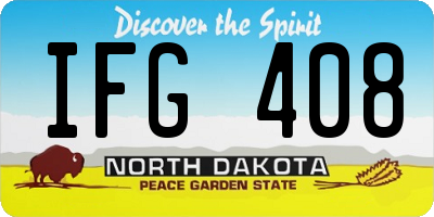 ND license plate IFG408