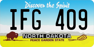 ND license plate IFG409