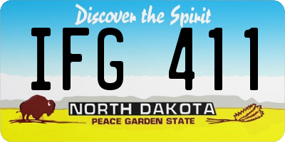 ND license plate IFG411