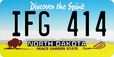 ND license plate IFG414