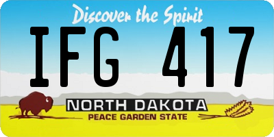 ND license plate IFG417