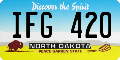 ND license plate IFG420