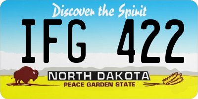 ND license plate IFG422