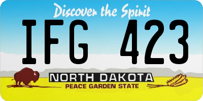 ND license plate IFG423