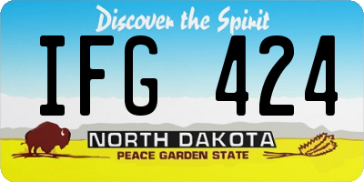 ND license plate IFG424