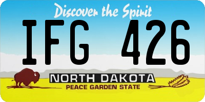 ND license plate IFG426