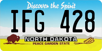 ND license plate IFG428