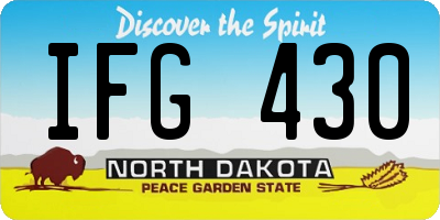 ND license plate IFG430