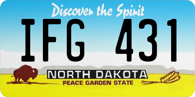 ND license plate IFG431