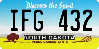 ND license plate IFG432