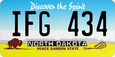 ND license plate IFG434