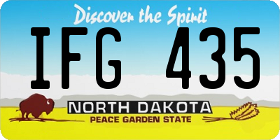 ND license plate IFG435