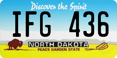 ND license plate IFG436