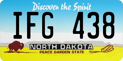 ND license plate IFG438