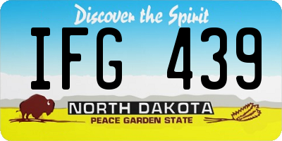 ND license plate IFG439