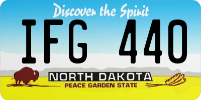ND license plate IFG440
