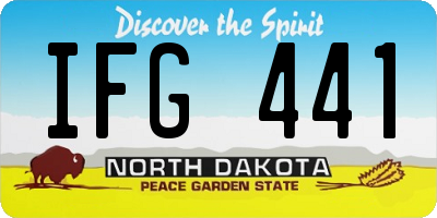 ND license plate IFG441
