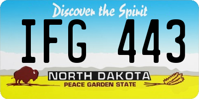 ND license plate IFG443