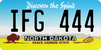 ND license plate IFG444